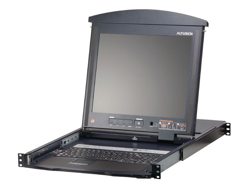 Aten KL1508AM-AXA-XG 8-Poorts KVM Schakelaar LCD 17" Console Zwart