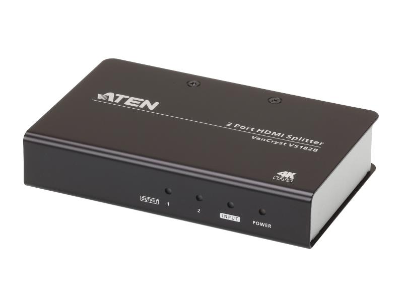 Aten VS182B-AT-G 2-Poorts HDMI-Splitter Zwart