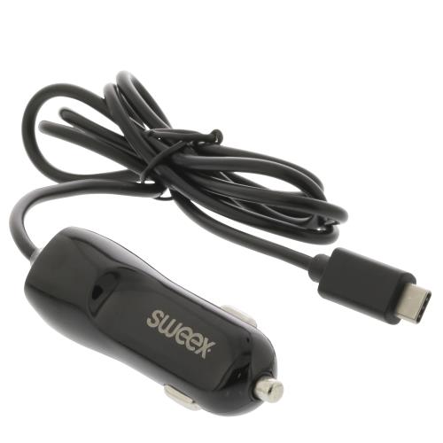 Sweex CH-010BL Autolader 1 3.0 A USB-C Zwart