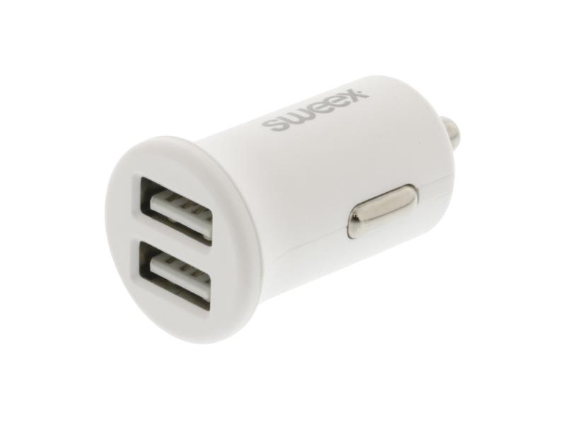Sweex CH-011WH Autolader 2 2.1 A 2x USB Wit