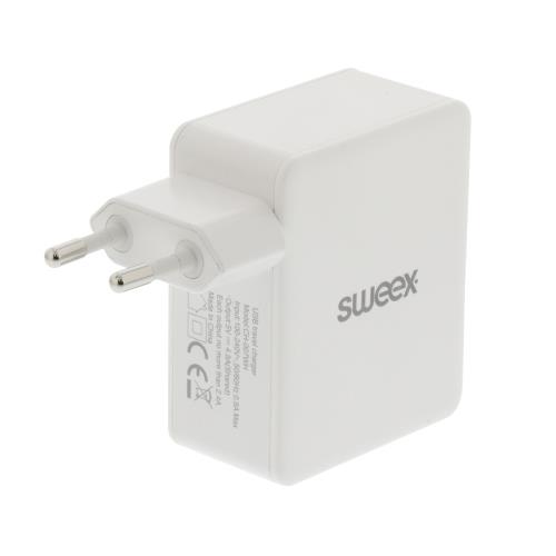 Sweex CH-007WH Lader 4 4.8 A USB Wit