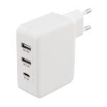 Sweex CH-016WH Lader 3 - Uitgangen 4.8 A 2x USB / USB-C Wit