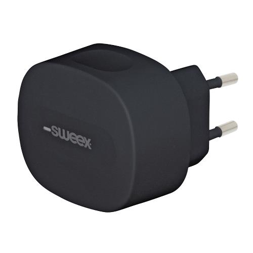 Sweex CH-002BL Lader 2 - Uitgangen 3.4 A USB / USB-C Zwart