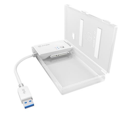 ICY BOX IB-DK404 Dockingstation Dockingpoort USB 3.0 Adapter Wit