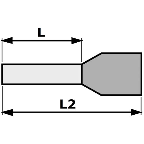 RND Connect RND 465-00139 Adereindhuls Zwart 6.0 mm²/18 mm