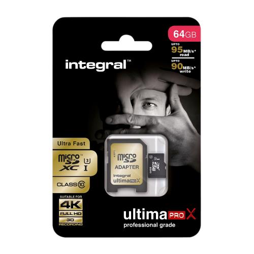 Integral INSDX64G10-9590-4K SDHC Geheugenkaart UHS-I / 3 65 GB