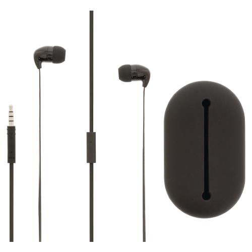 Sweex SWHSIEF100BL Headset Platte Kabel In-Ear 3.5 mm Bedraad Ingebouwde Microfoon 120 cm Zwart