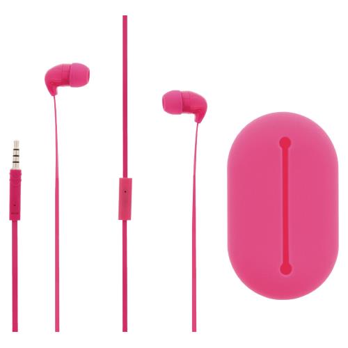 Sweex SWHSIEF100PI Headset Platte Kabel In-Ear 3.5 mm Bedraad Ingebouwde Microfoon 120 cm Roze