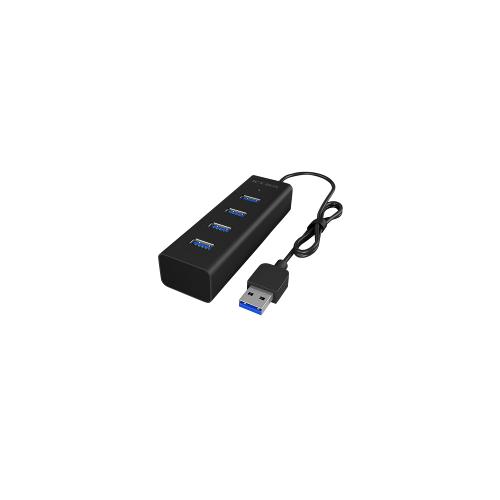 ICY BOX IB-HUB1409-U3 4 Poorten Hub USB 3.0 Zwart