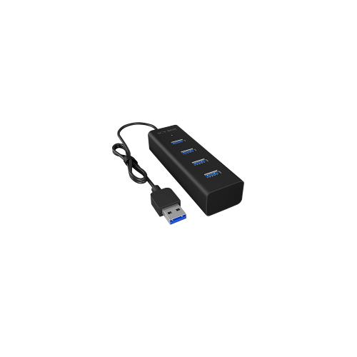 ICY BOX IB-HUB1409-U3 4 Poorten Hub USB 3.0 Zwart