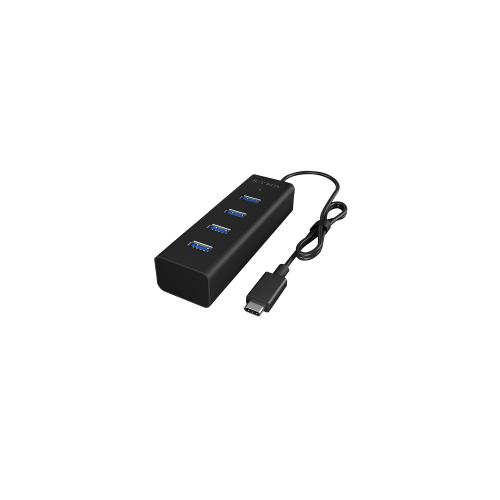 ICY BOX IB-HUB1409-C3 4 Poorten Hub USB 3.0 Zwart