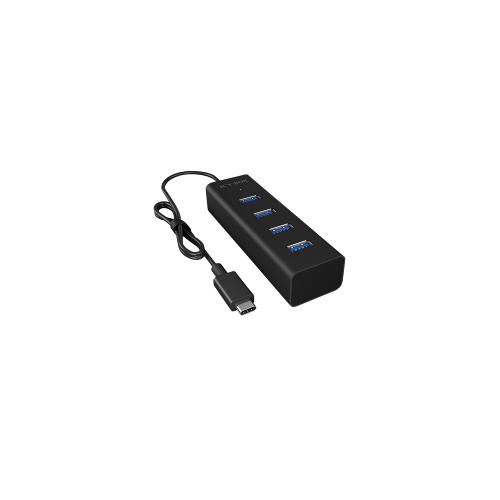 ICY BOX IB-HUB1409-C3 4 Poorten Hub USB 3.0 Zwart