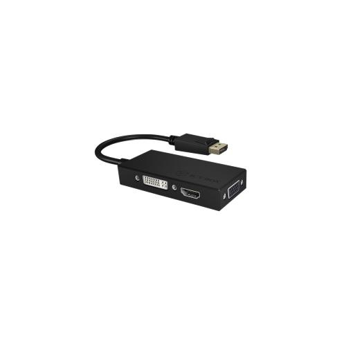 ICY BOX IB-AC1031 DisplayPort Adapter USB - HDMI / DVI-D / VGA Zwart