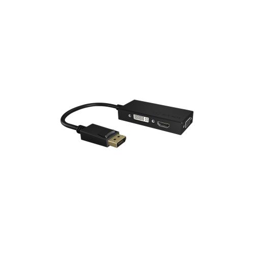 ICY BOX IB-AC1031 DisplayPort Adapter USB - HDMI / DVI-D / VGA Zwart