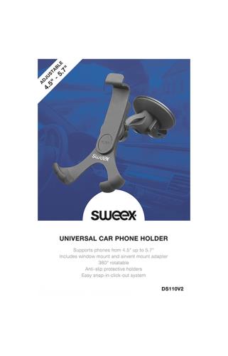 Sweex DS110V2 Sweex smartphone autohouder 4,5"-5,7"