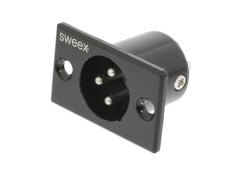 Sweex SWOP15910B Connector XLR 3-Pin Male Vernikkeld Zwart