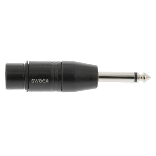 Sweex SWOP15940B XLR-Adapter XLR 3-Pins Female - 6.35 mm Male Zwart