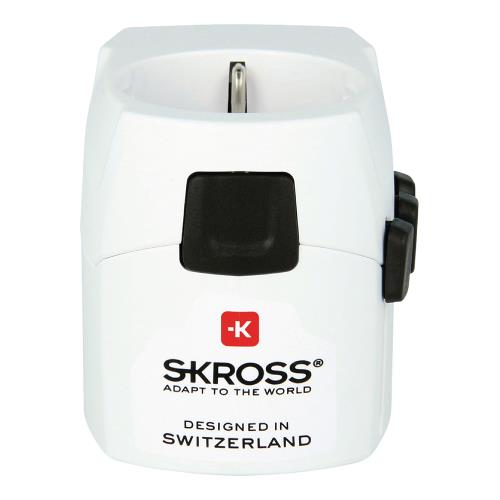 Skross 1.302540 Reisadapter Wereld PRO+ USB Geaard