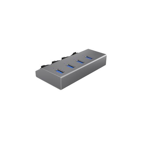 ICY BOX IB-HUB1405 4 Poorten Hub USB 3.0 Antraciet