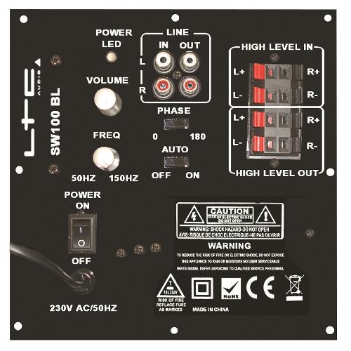 LTC Audio SW100BL Actieve bass speakers 100w - zwart (2)