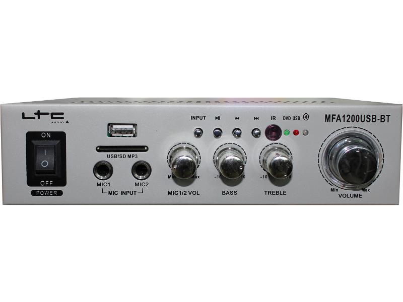 LTC Audio MFA1200USB-BT-SI Karaoke versterker 2 x 50w (0)
