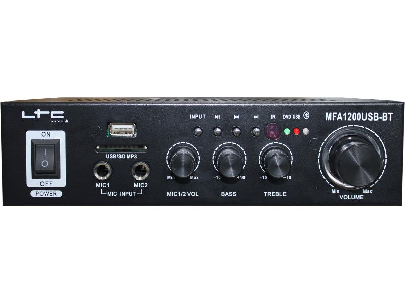 LTC Audio MFA1200USB-BT-BL Karaoke versterker 2 x 50w (0)