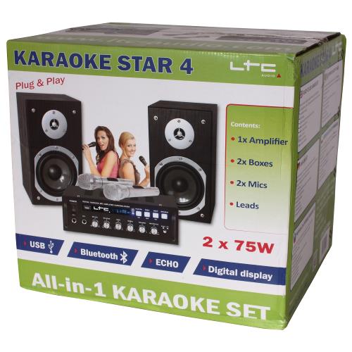 LTC Audio KARAOKE-STAR4-MKII All-in-1 karaoke set met bluetooth / usb 2 x 75w (2)
