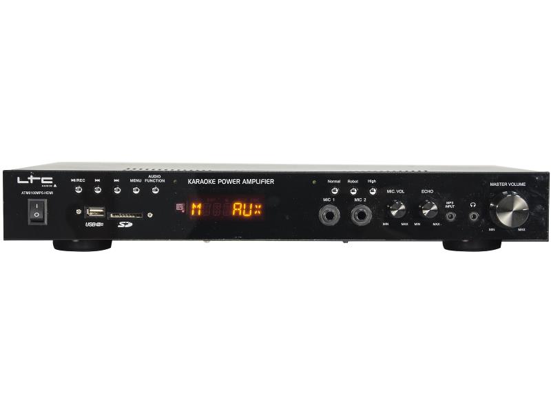 LTC Audio ATM6100MP5-HDMI Hifi stereo amplifier 2 x 50w with mp5 hdmi video, usb, fm + 2 mics & karaoke (0)