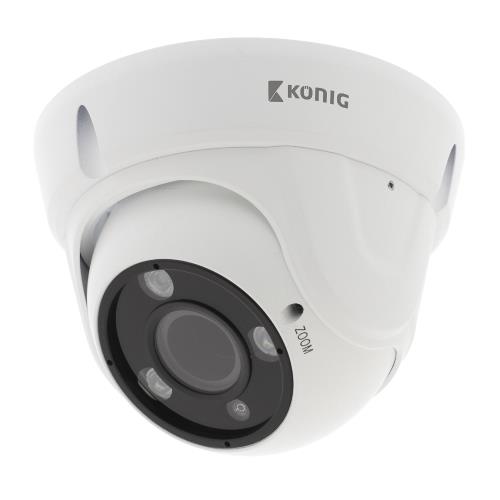 König SAS-AHDCAM02Z Dome Beveiligingscamera Wit