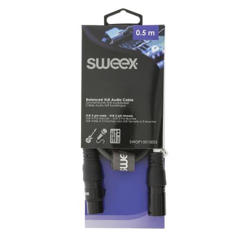 Sweex SWOP15010E05 XLR Stereokabel XLR 3-Pins Male - XLR 3-Pins Female 0.50 m Donkergrijs