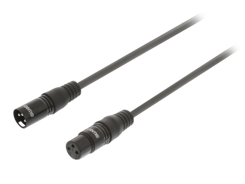 Sweex SWOP15010E10 XLR Stereokabel XLR 3-Pins Male - XLR 3-Pins Female 1.0 m Donkergrijs