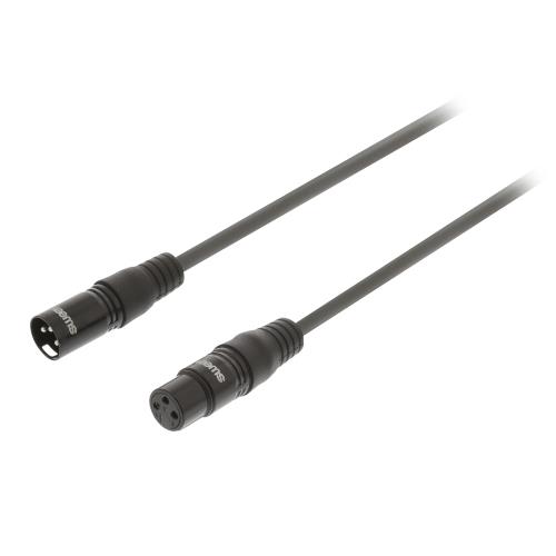 Sweex SWOP15010E30 XLR Stereokabel XLR 3-Pins Male - XLR 3-Pins Female 3.0 m Donkergrijs