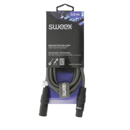 Sweex SWOP15010E30 XLR Stereokabel XLR 3-Pins Male - XLR 3-Pins Female 3.0 m Donkergrijs