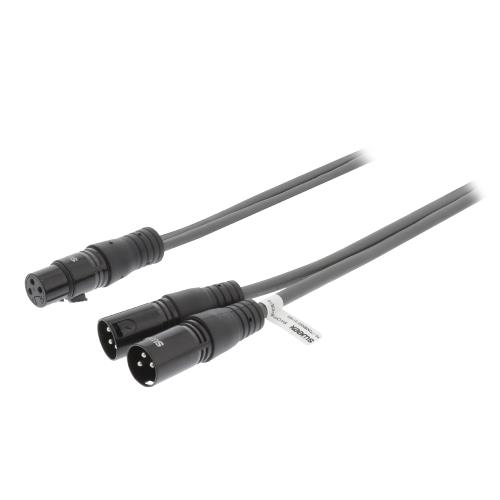 Sweex SWOP15020E15 XLR Stereokabel 2x XLR 3-Pins Male - XLR 3-Pins Female 1.5 m Donkergrijs