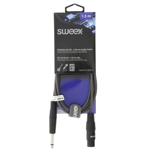 Sweex SWOP15120E15 XLR Mono Kabel XLR 3-Pins Female - 6.35 mm Male 1.5 m Donkergrijs