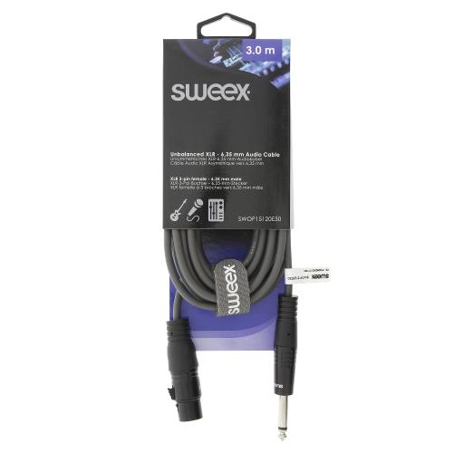 Sweex SWOP15120E30 XLR Mono Kabel XLR 3-Pins Female - 6.35 mm Male 3.0 m Donkergrijs