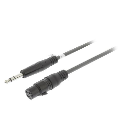 Sweex SWOP15110E15 XLR Stereokabel XLR 3-Pins Female - 6.35 mm Male 1.5 m Donkergrijs