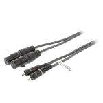 Sweex SWOP15230E15 XLR Stereokabel 2x XLR 3-Pins Female - 2x RCA Male 1.5 m Donkergrijs