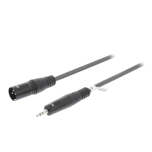 Sweex SWOP15300E15 XLR Stereokabel XLR 3-Pins Male - 3.5 mm Male 1.5 m Donkergrijs