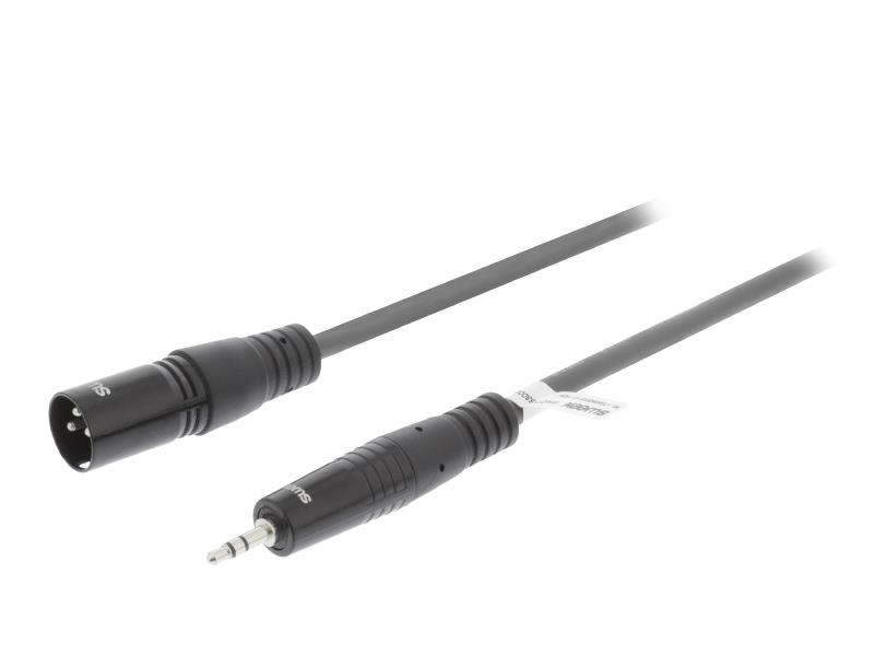 Sweex SWOP15300E15 XLR Stereokabel XLR 3-Pins Male - 3.5 mm Male 1.5 m Donkergrijs
