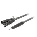 Sweex SWOP15310E15 XLR Stereokabel 2x XLR 3-Pins Male - 3.5 mm Male 1.5 m Donkergrijs