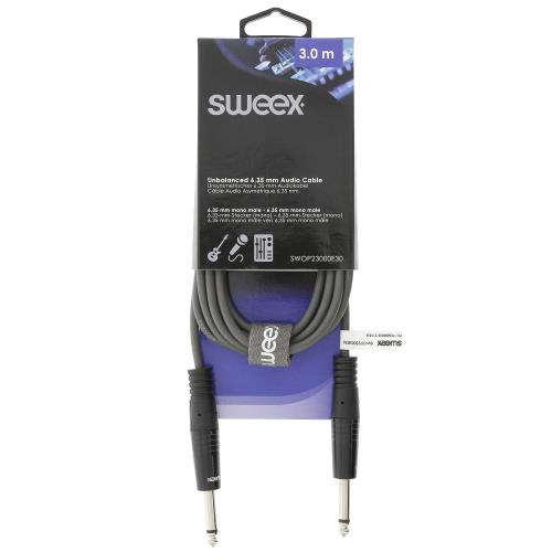 Sweex SWOP23000E30 Mono Audiokabel 6.35 mm Male - 6.35 mm Male 3.0 m Donkergrijs