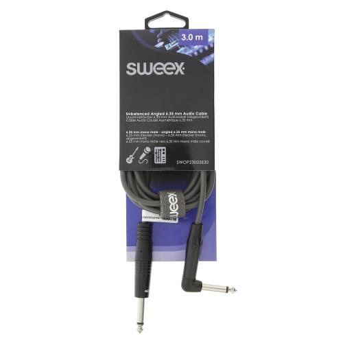 Sweex SWOP23005E30 Mono Audiokabel 6.35 mm Male - 6.35 mm Male 3.0 m Donkergrijs