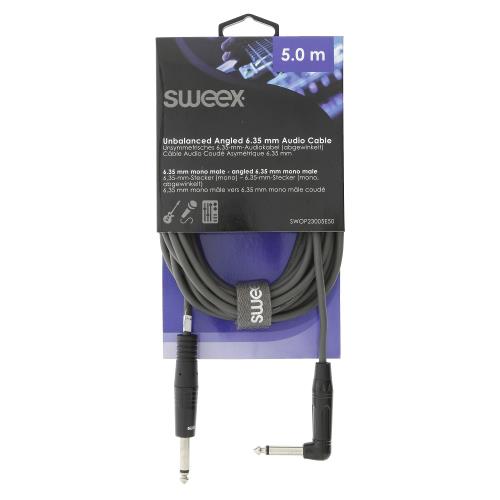 Sweex SWOP23005E50 Mono Audiokabel 6.35 mm Male - 6.35 mm Male 5.0 m Donkergrijs