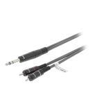 Sweex SWOP23300E30 Stereo Audiokabel 6.35 mm Male - 2x RCA Male 3.0 m Donkergrijs