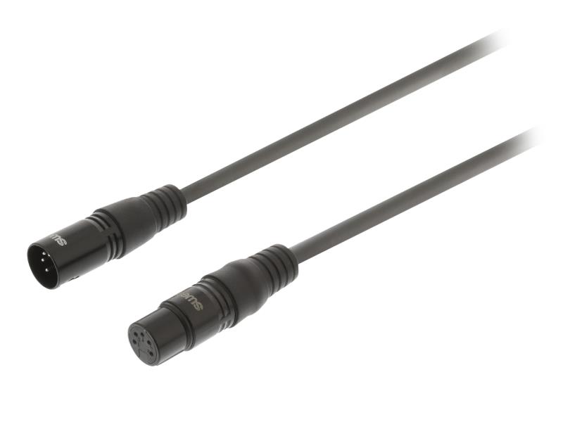Sweex SWOP15500E10 XLR Digitale Kabel XLR 5-Pins Male - XLR 5-Pins Female 1.0 m Donkergrijs