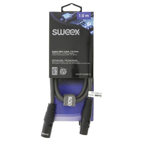 Sweex SWOP15500E10 XLR Digitale Kabel XLR 5-Pins Male - XLR 5-Pins Female 1.0 m Donkergrijs