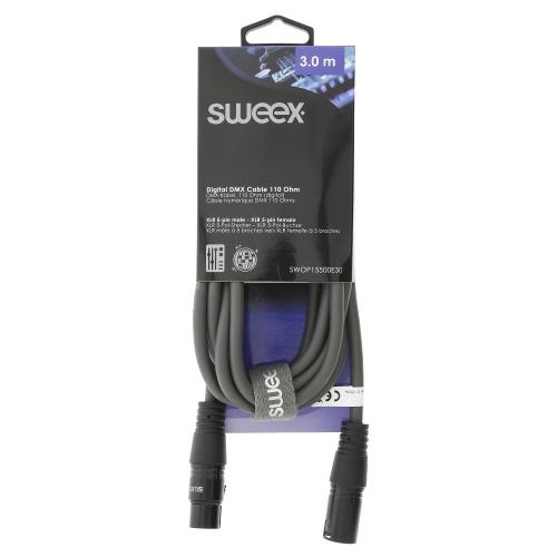 Sweex SWOP15500E30 XLR Digitale Kabel XLR 5-Pins Male - XLR 5-Pins Female 3.0 m Donkergrijs