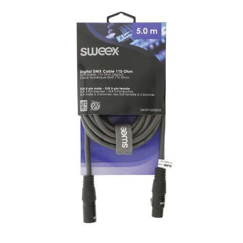 Sweex SWOP15500E50 XLR Digitale Kabel XLR 5-Pins Male - XLR 5-Pins Female 5.0 m Donkergrijs