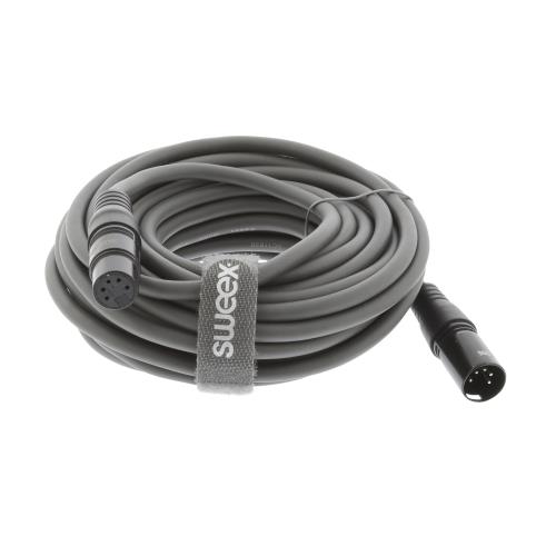 Sweex SWOP15500E100 XLR Digitale Kabel XLR 5-Pins Male - XLR 5-Pins Female 10.0 m Donkergrijs